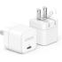 Anker USB-C Fast Charger 20W with Foldable Plug + USB-C to USB-C Cable – Compact Power Adapter for iPhone 15 Series, Galaxy, Pixel, iPad & More – White